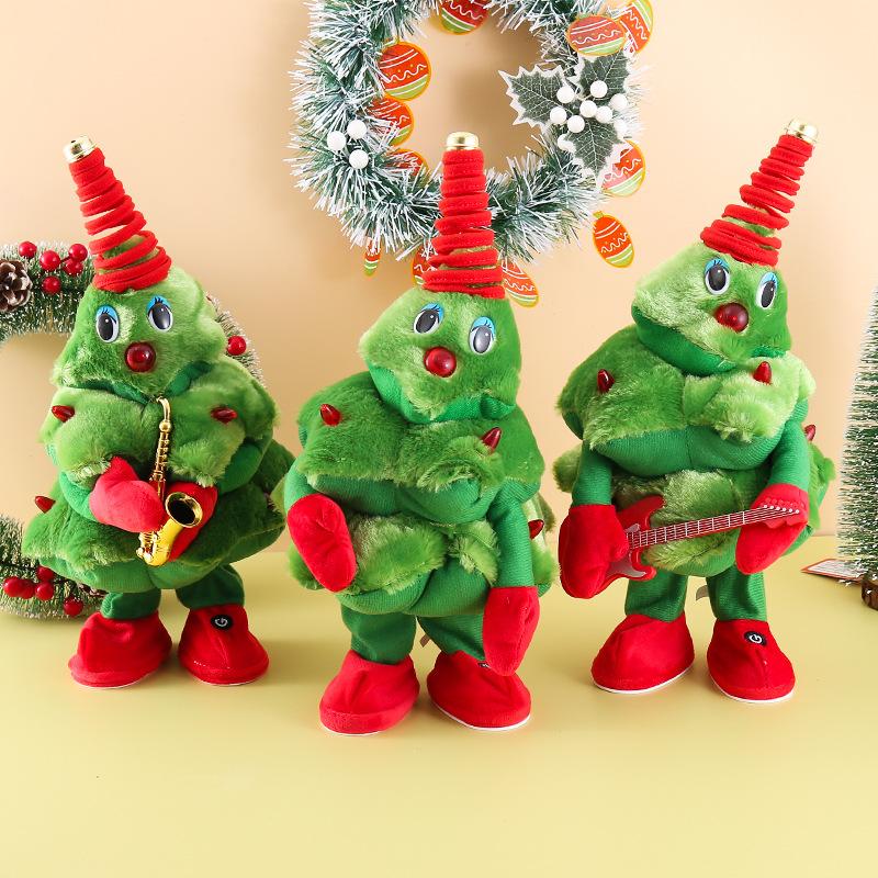 Singing and Dancing Christmas Tree, Electric Swinging Plush Christmas Toy