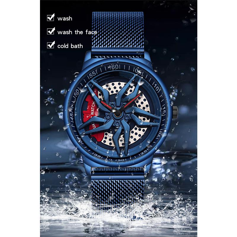 Personalitate Cool Barbat Menyuri Ceas Stereo Rotire Cadran Casual Reteaua Impermeabil Cu