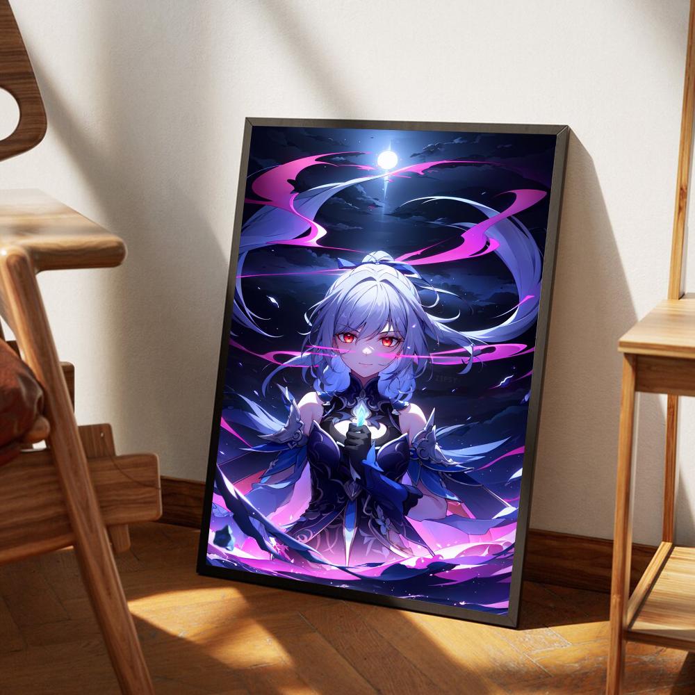 Game Honkai Star Rail Jingliu  Vintage Posters Sticky Whitepaper Prints Posters Artwork Posters Wall Stickers