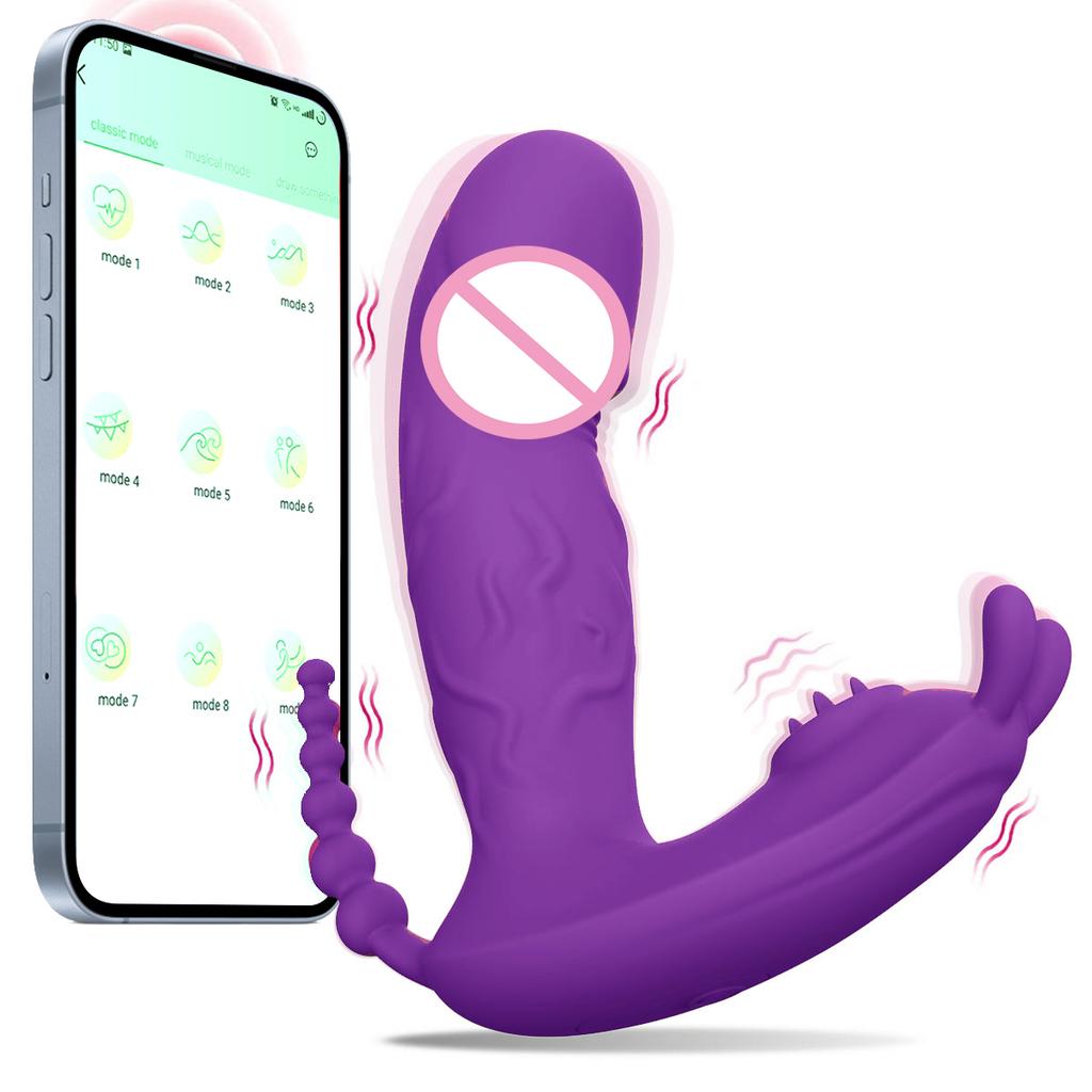 Wearable Sex Toy Vibrator Dildo 3 in 1 Panties Masturbator G Spot Clitoris Stimulator Massager for Women Couples Adults 18