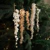Crystal Bud Crystal Grape Pendant Long Branch Xmas Tree Ornament  Christmas Decoration