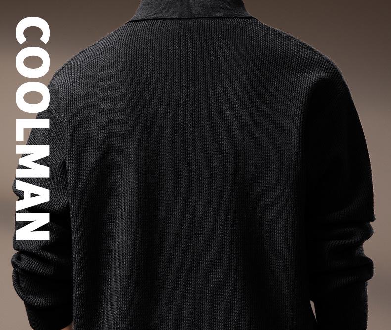 Luxury British Retro Seagull Collar Polo Men's Autumn/Winter Knit Sweater
