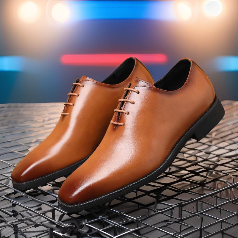 

2025 autumn new men s shoes large size British business dress youth versatile pointed lace-up casual men s leather shoes 49-50 yards can be customized
