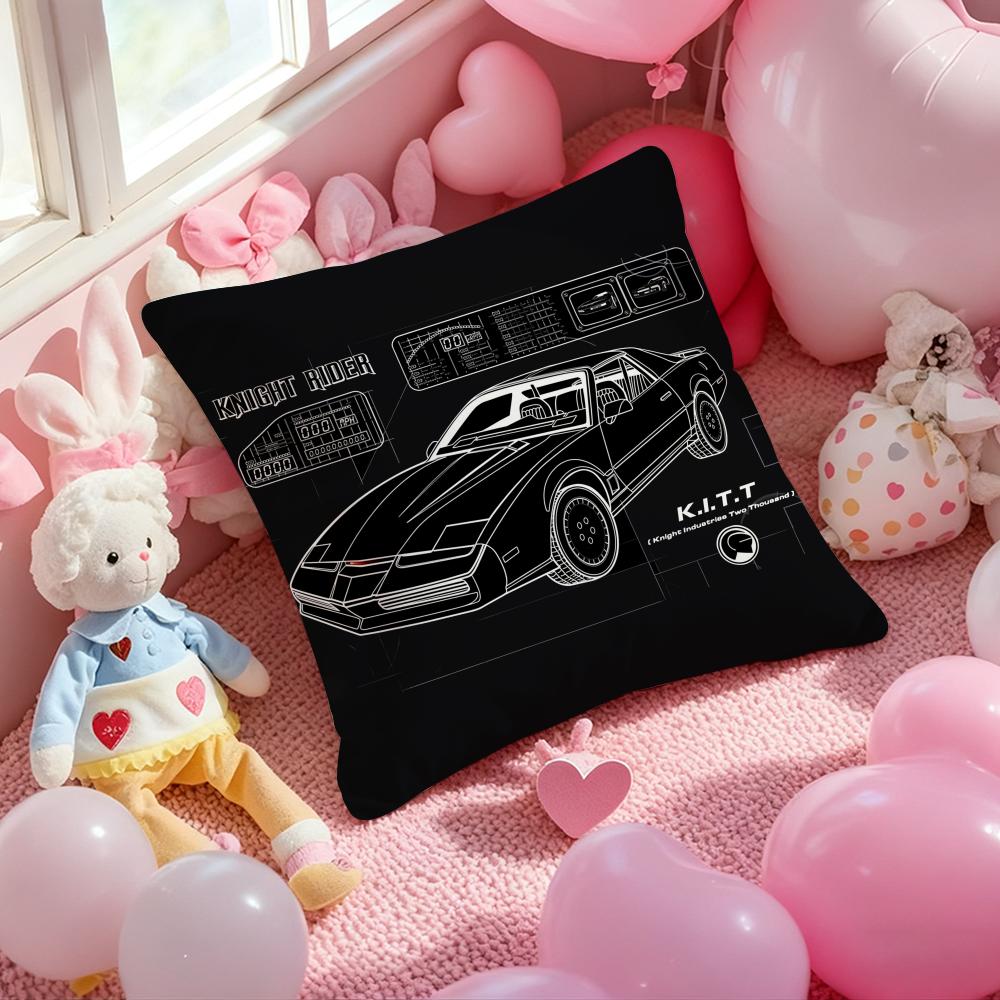 

K-Knight Rider KITT Car Cushion Cover Pattern Printed Pillowcase for Living Room Sofa Cushion Cover & Bedroom Decor 12x12Inch