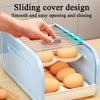 Fridge Egg Holder Automatic Rolling Storage Dispenser Egg Holder Countertop Storage Box For Freezer Home Kitchen Pantry Cabinet