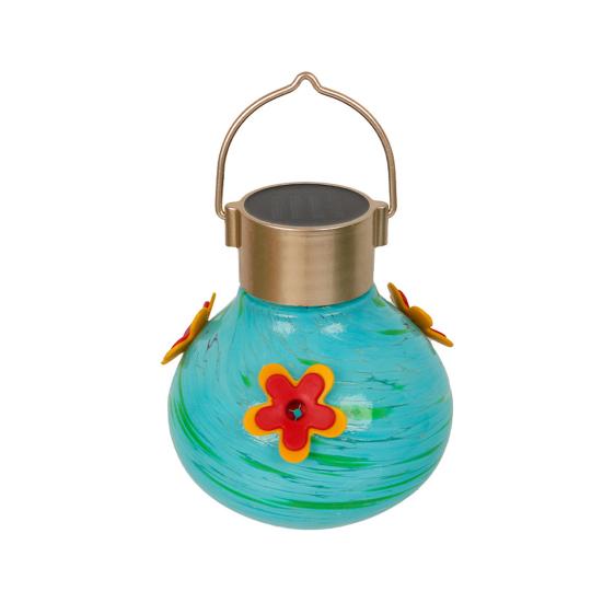 Hummingbird Feeder with Solar Light Water-proof Outdoor Garden Yard Hanging Auto-Lighting Semi-automatic
