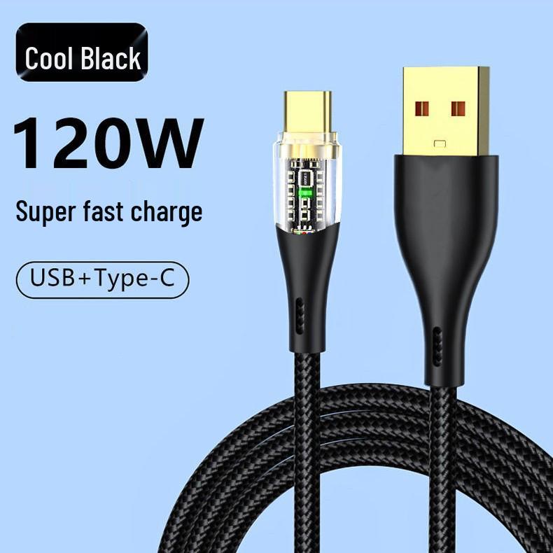 Luminous 120W Fast Charging USB-C Cable for Huawei, Honor, Vivo, Oppo, and Xiaomi
