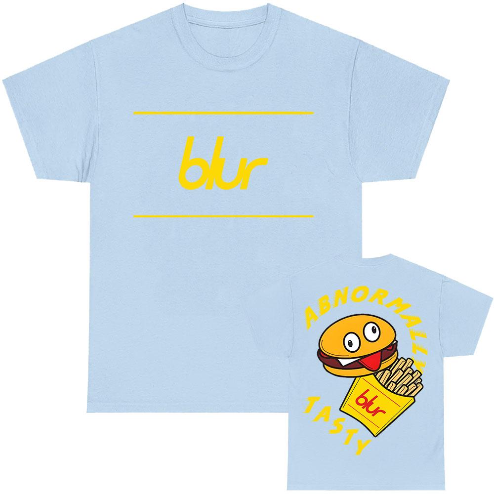 Blur Dan Abnormal Tričko Bavlna Krátký Rukáv Pánské Dámské Trička Unisex Streetwear Vtipné Kreslené Hamburgery a Hranolky Tričko