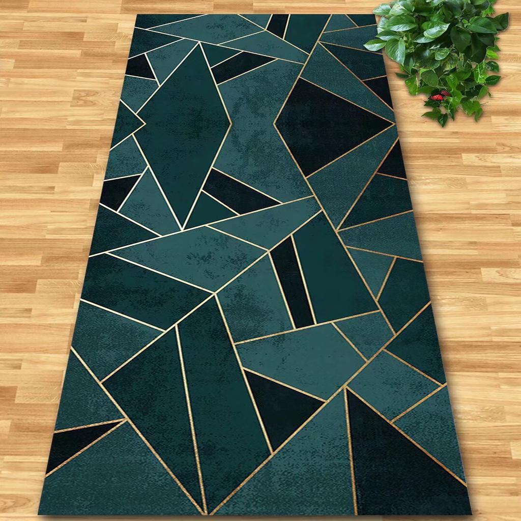Modern Luxury Aisle Walkway Carpet Runner Hall Passageway Home Large Rugs Non-slip Kitchen Aisle Mat Bedroom Decora Floor Mats