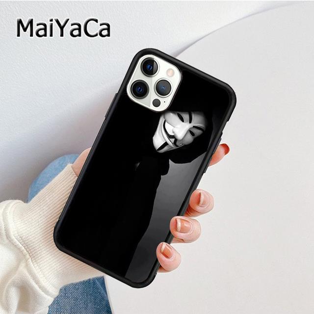 Anonymous Hacker Phone Case Cover For iPhone 17 Air 16 16e 15 plus 11 12 13 14 pro max shell coque