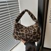 Chic Large Capacity Black White Brown Canvas Crescent Bag Perfect For Everyday Use