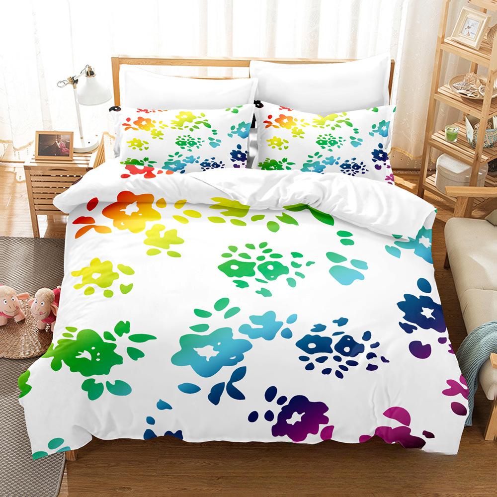 

Комплект постельного белья из четырех предметов с 3D цифровой печатью, Комплект из трех предметов, Градиентный графический, Простыня, Одеяло, Подушка 135X200 two-piece set