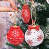 36/12 Stück Holz-Weihnachtsdekoration zum Aufhängen, Xmas-Kugel-Anhänger, DIY-Weihnachtsbaum-Basteldekoration für Zuhause, Neujahrsgeschenke