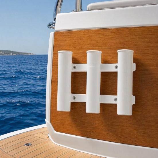 Bootsseitenmontage Angelrutenhalter, 3-teiliger Angelrutenhalter mit Rohrverbindern, Vertikaler Angelrutenhalter zur Wandmontage für Garage, Marine, Yacht