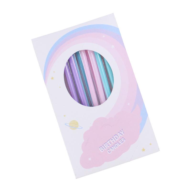 

Новые красочные креативные принадлежности для выпечки декоративные прямые свечи вечеринка по случаю дня рождения со спичками 10 свечей A18-2 Birthday candle