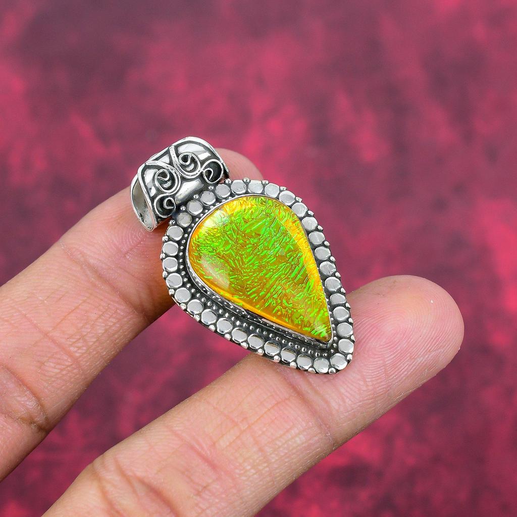 Australian Triplet Opal 925 Solid Sterling Silver Pendant, Handmade Gemstone Jewelry Pendant Gift For Birthday