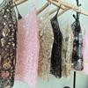 Niche Summer Women's Sequin Beaded Slimming V-Neck Camisole Vest - Elegant and Sexy Style