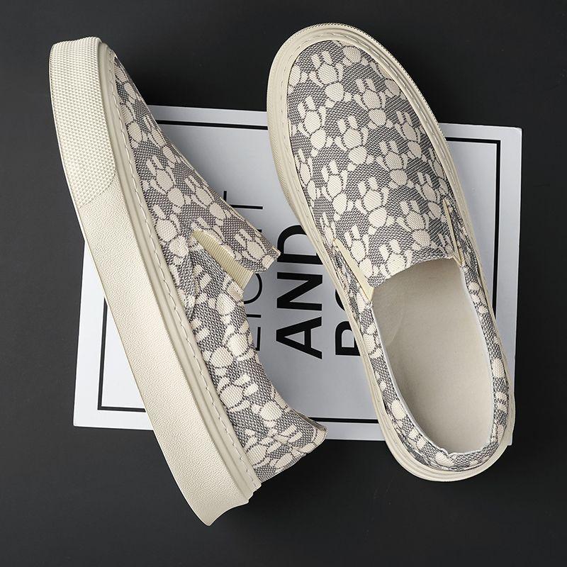 Fashion Canvas Sneakers Soft Slip-on Korean Style Elegant Comfortable Male Shoe Walking In Promotion Hiking Leisure Men's Casual Shoes