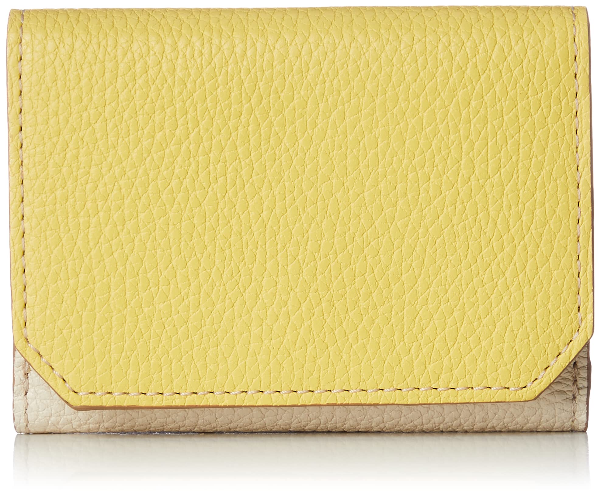 Женский трехстворчатый кошелек TOPKAPI, двухцветный, лимонно-желтый, из кожи, один размер
