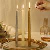 European Electroplated Color Pearl Long Pole Candle for Home Use Without Wedding Candlelight Dinner Candlestick Pole Wax