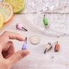 8/20pcs Tea Glass Bottle Pendants Resin Milk Tea Drink Cup Dangle Charms Colorful Lovely Hang Ornament Links 27x12mm DIY Necklace Jewelry Making