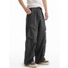 American retro wide-leg pants deconstruction design overalls men's and women's loose casual pleated straight vertical pants