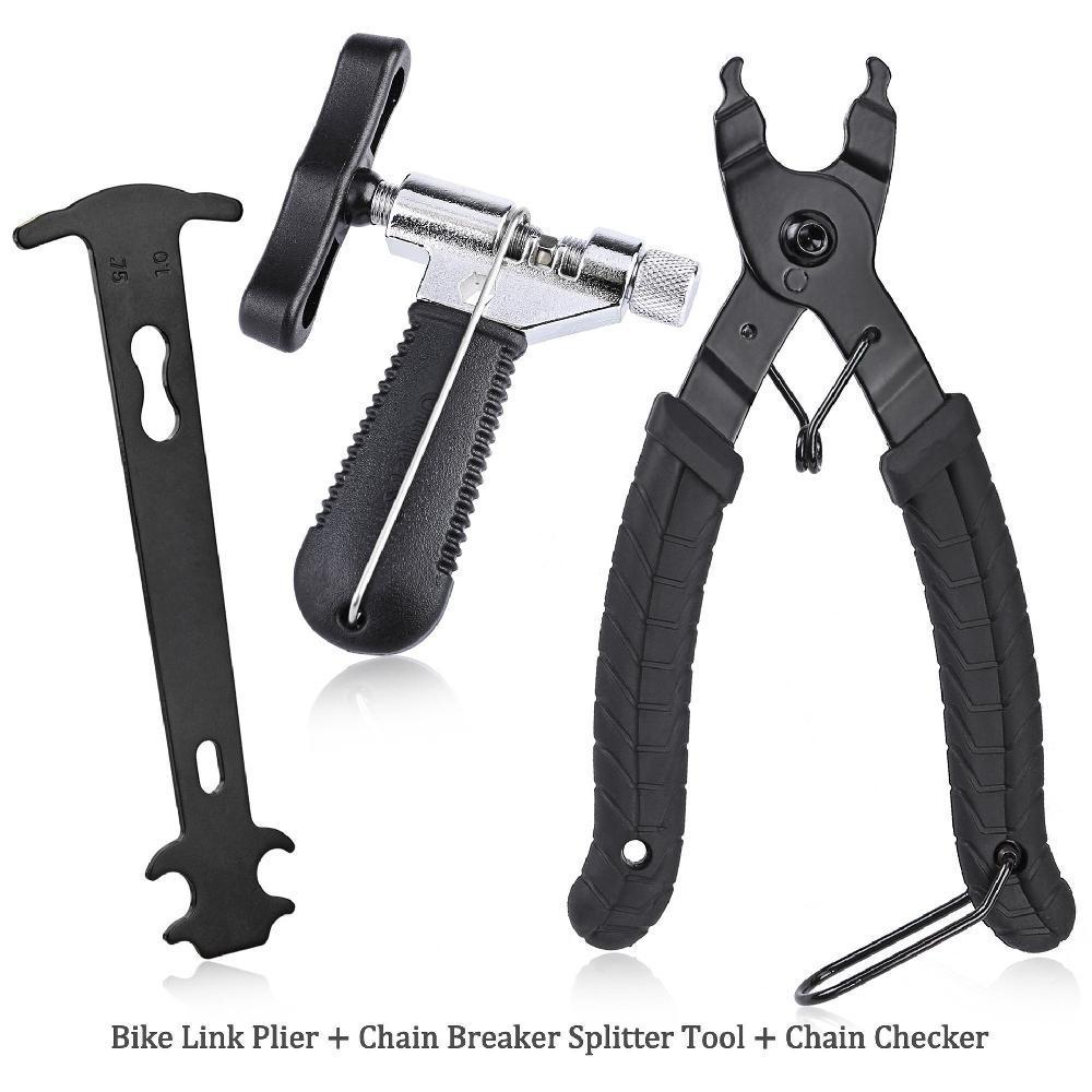 Mountain Bike Chain Tool Set: Caliper, Breaker, and Magic Buckle Pliers