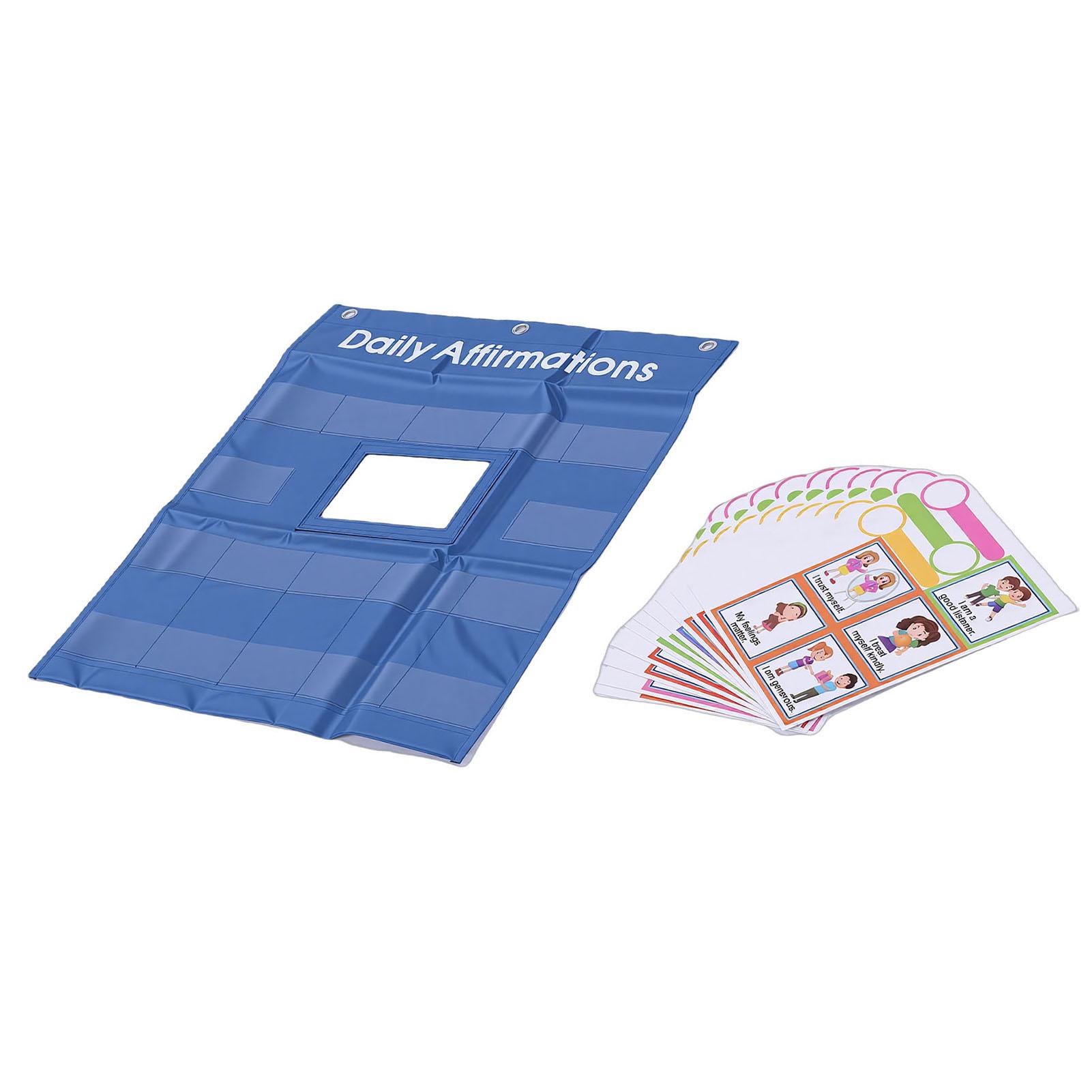 

Daily Affirmations Chart Positive Affirmation Mirror Calm Corner Decor with 10 Cards for Kids 3 Years Old