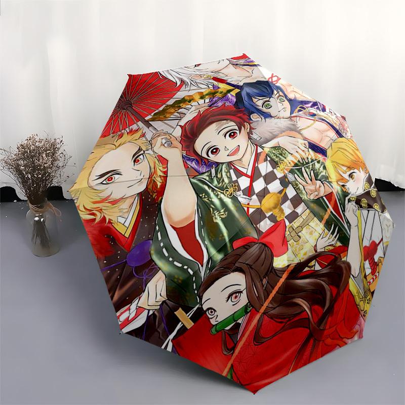 1pc Anime Characters Automatic Opening Umbrella with Portable Tri-Fold Design, 8-Bone Iron Frame - Outdoor for Fans, Travelers, Daily Use, Festival Gi