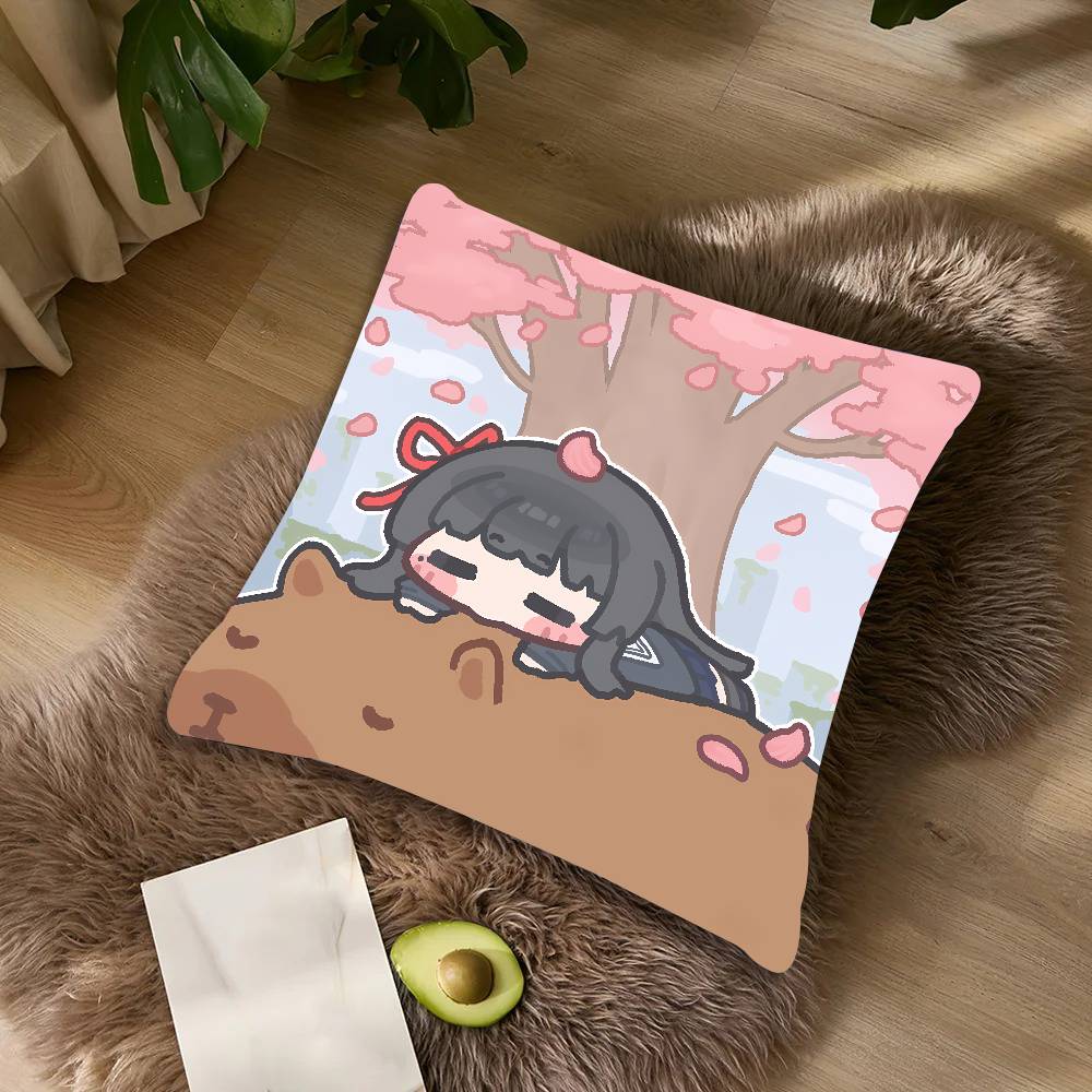 XL Fashion Wuthering Waves Gaming Kawaii HOT Pretty Girl Chisa Pillow CoversSofa Decorative Home Printing Cute Cushion Cover