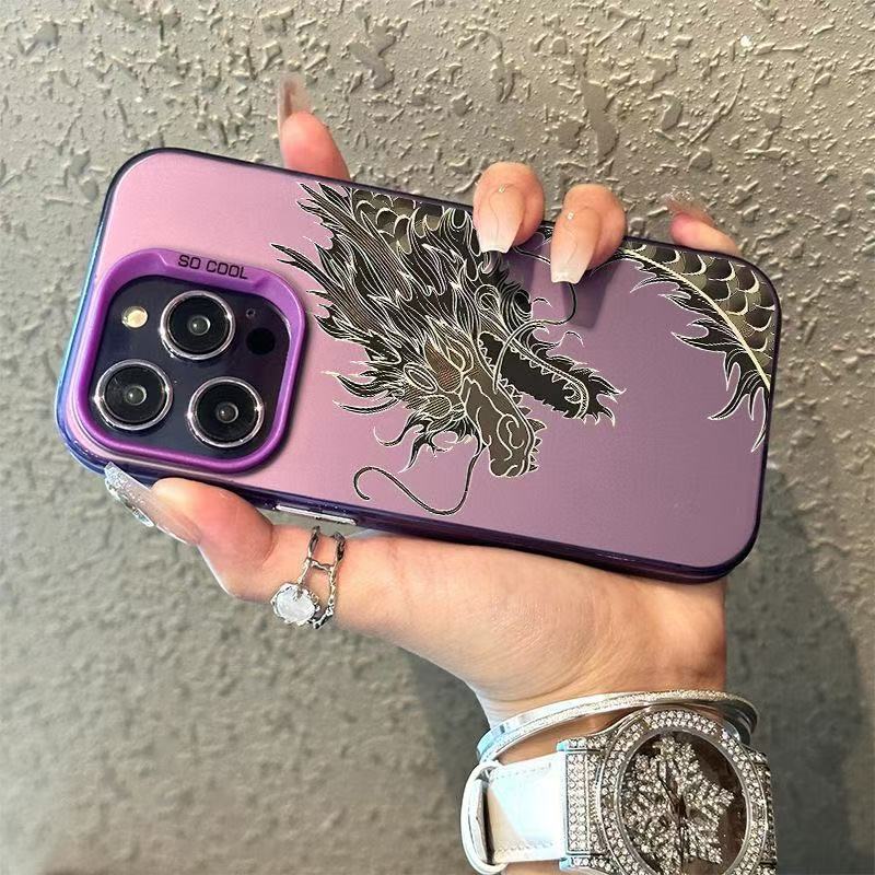 China Dragon for iphone16pro mobile phone case Apple 15promax cool 14 niche 13pro large hole 12