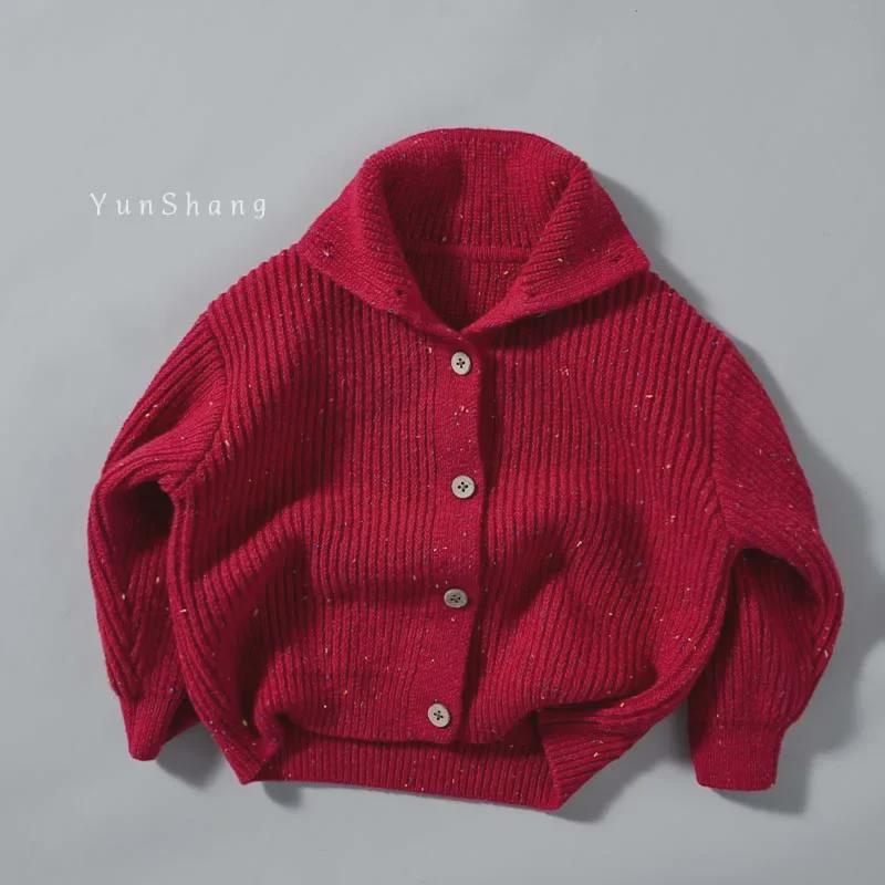 Children's Korean Turtleneck Sweater: New Colorful Knit Cardigan for Autumn, Winter, and Christmas.