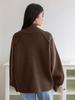 Solid Stand Collar Zip Knitted Cardigan Top Sweater Jacket