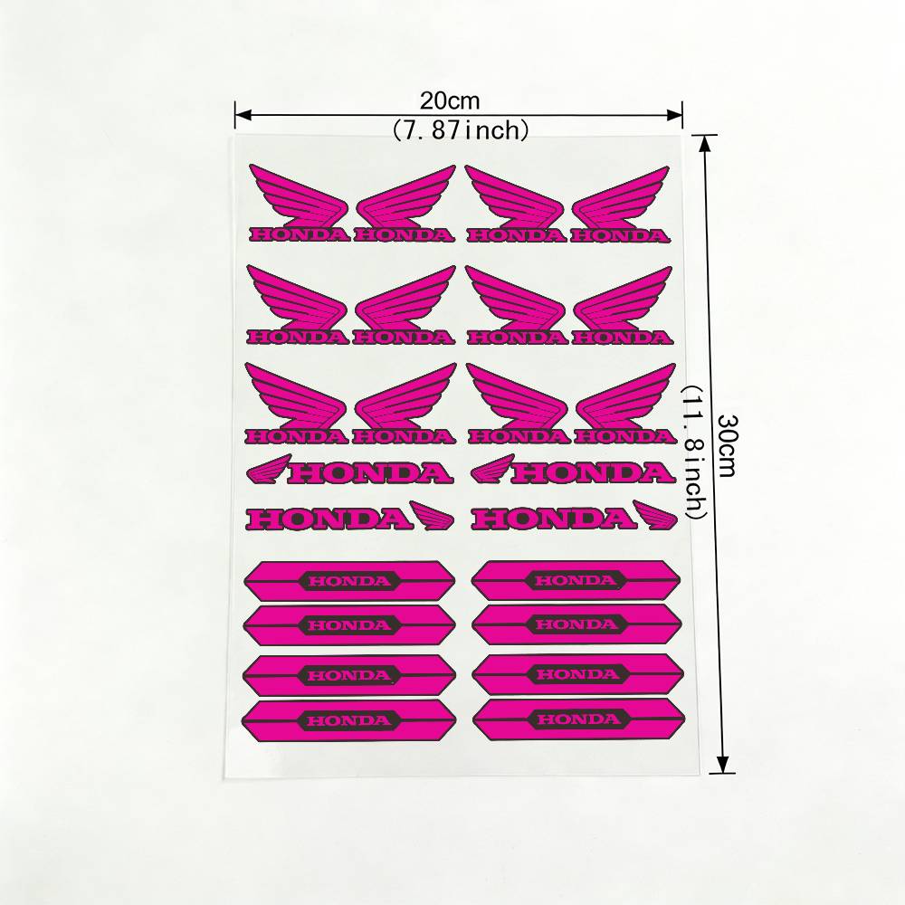 For Honda 18 colors Motorcycle Reflective Stickers Waterproof Decals for Helmet Scooter Fuel Tank Toolbox Racing PH2 rlgc6