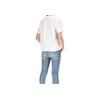 Maison Kitsune Pattern Print Crew Neck Short Sleeve T-Shirt Women Tops White KW00134KJ0008-P100