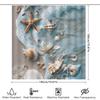 Beach Themed Shower Curtain With Sea Shells And Starfish Design - Waterproof And Durable Bathroom Decor For Coastal Home Style