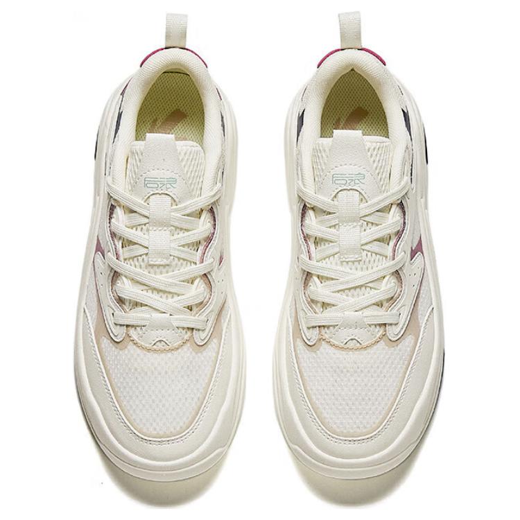 Anta Lightweight Non-Slip Low-Top Skate Shoes Women Sneaker White Purple 122428854-2