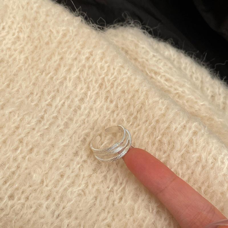 Women s Trendy Matte Finish Adjustable Halo Ring Open Adjustable