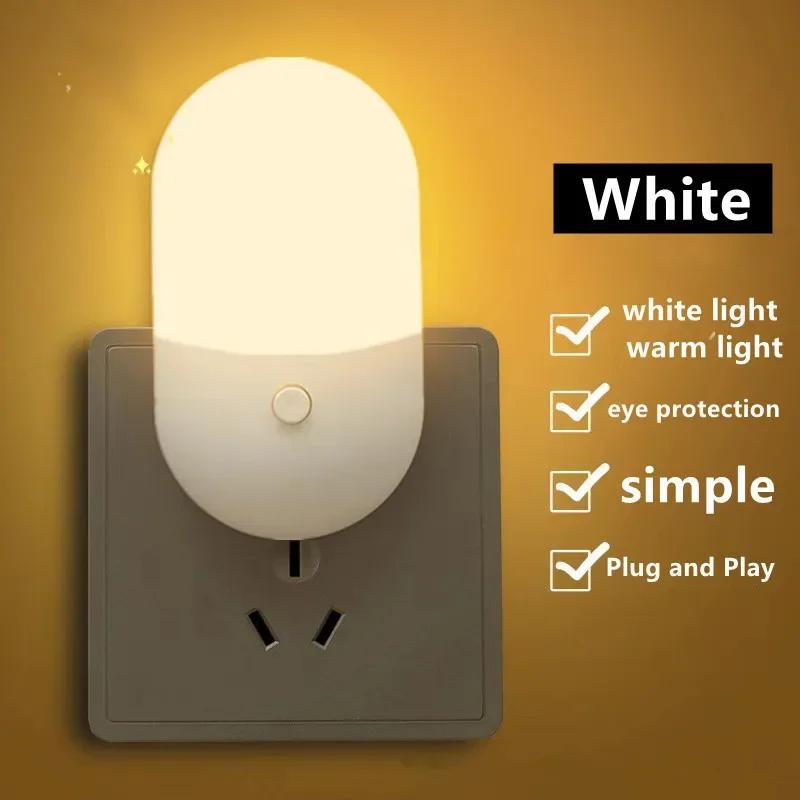 EU/US-Stecker LED-Nachtlicht Sensorbeleuchtung Mini-Nachtlicht Lampe Für Kinderzimmer Schlafzimmerleuchten Weihnachtsstecker Nachtlampe