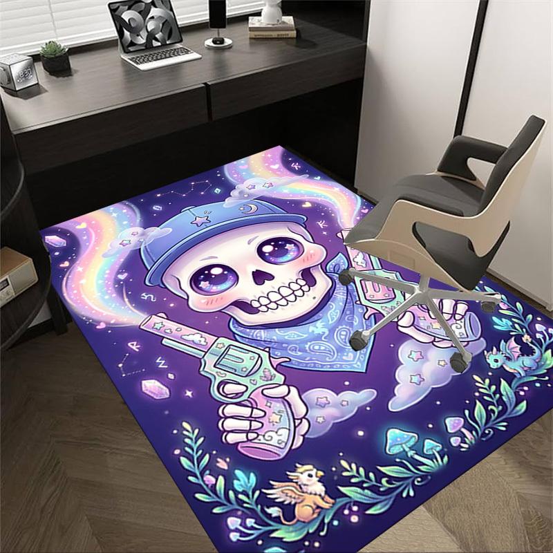 

1PC Skull Fantasy Non-Slip Floor Carpet Compatible for Office&Living Room&Bedroom&Dining room - Soft & Pattern-G0366 60cm by 90cm