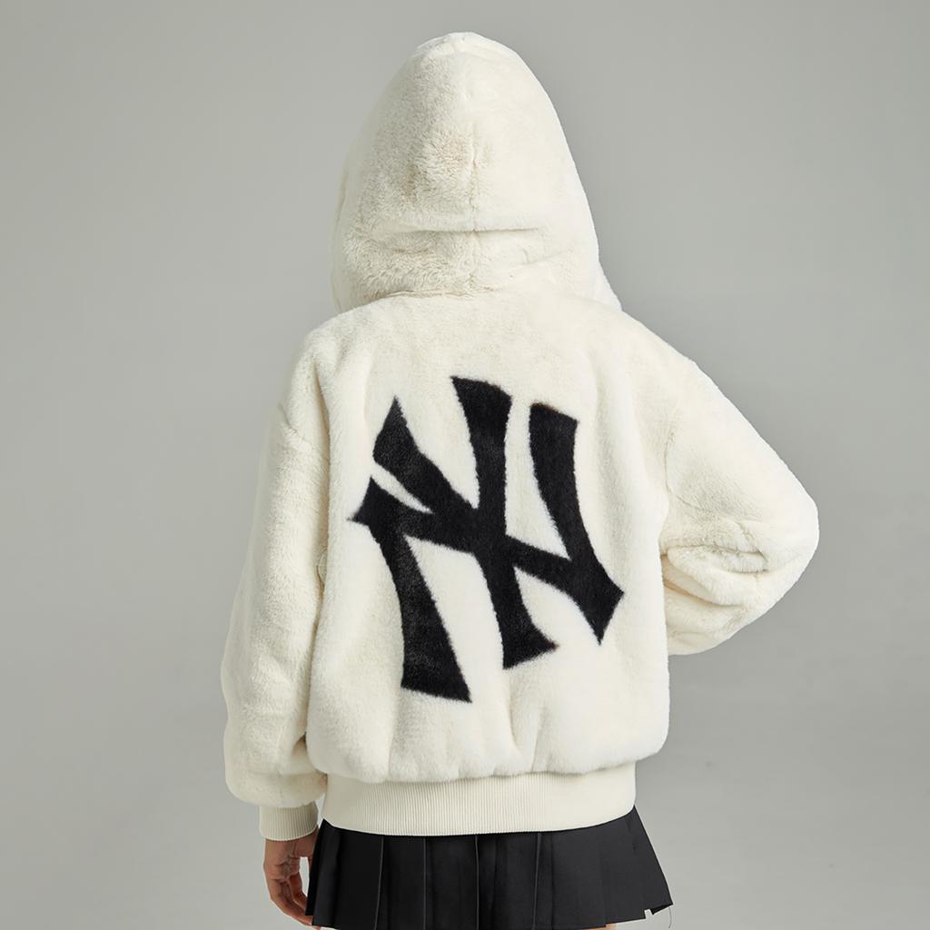 New MLB Velvet Jackets Unisex Cream 3AFDB0426-50CRS