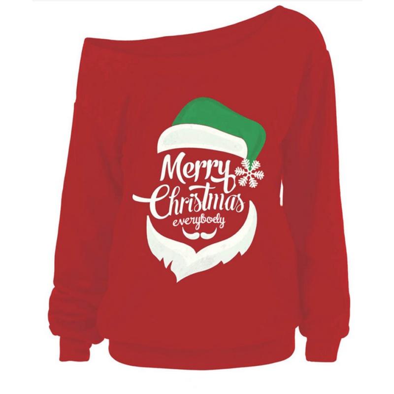 Stylish Women's Christmas Jumper Pullover Loose Fit Sweatshirt For Festive Seasons