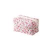 Floral Makeup Bag Large Capacity Organizer With Zipper For Travel And Home Use