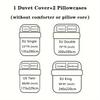 3-Piece Down Duvet Cover (1 Down Duvet Cover+2 Pillowcases No Core) Skull And Flower Head Digital Printed Bedding Soft Warm