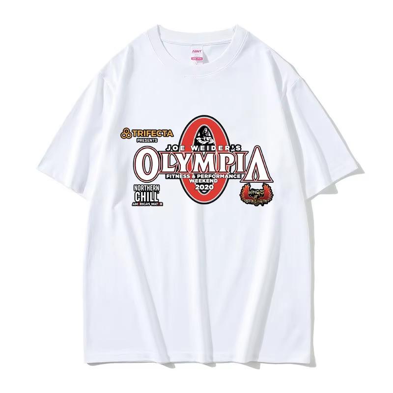 Olympia Gym Graphic Printed Summer American Style Leisure Streetwear Hipster Fashionable Oversized Tees Unisex Summer Fashion