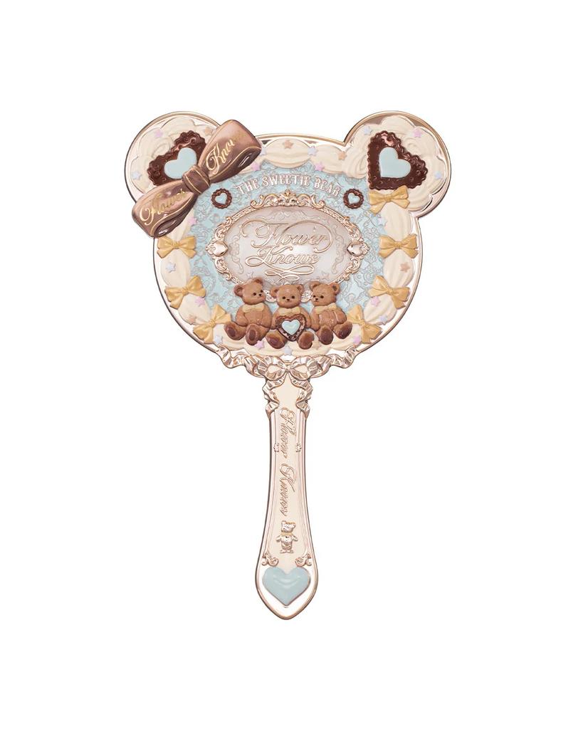 Flowerknows Specchio da Mano Portatile per Trucco Knight Unicorn Shell Pearl Collection Alta Bellezza