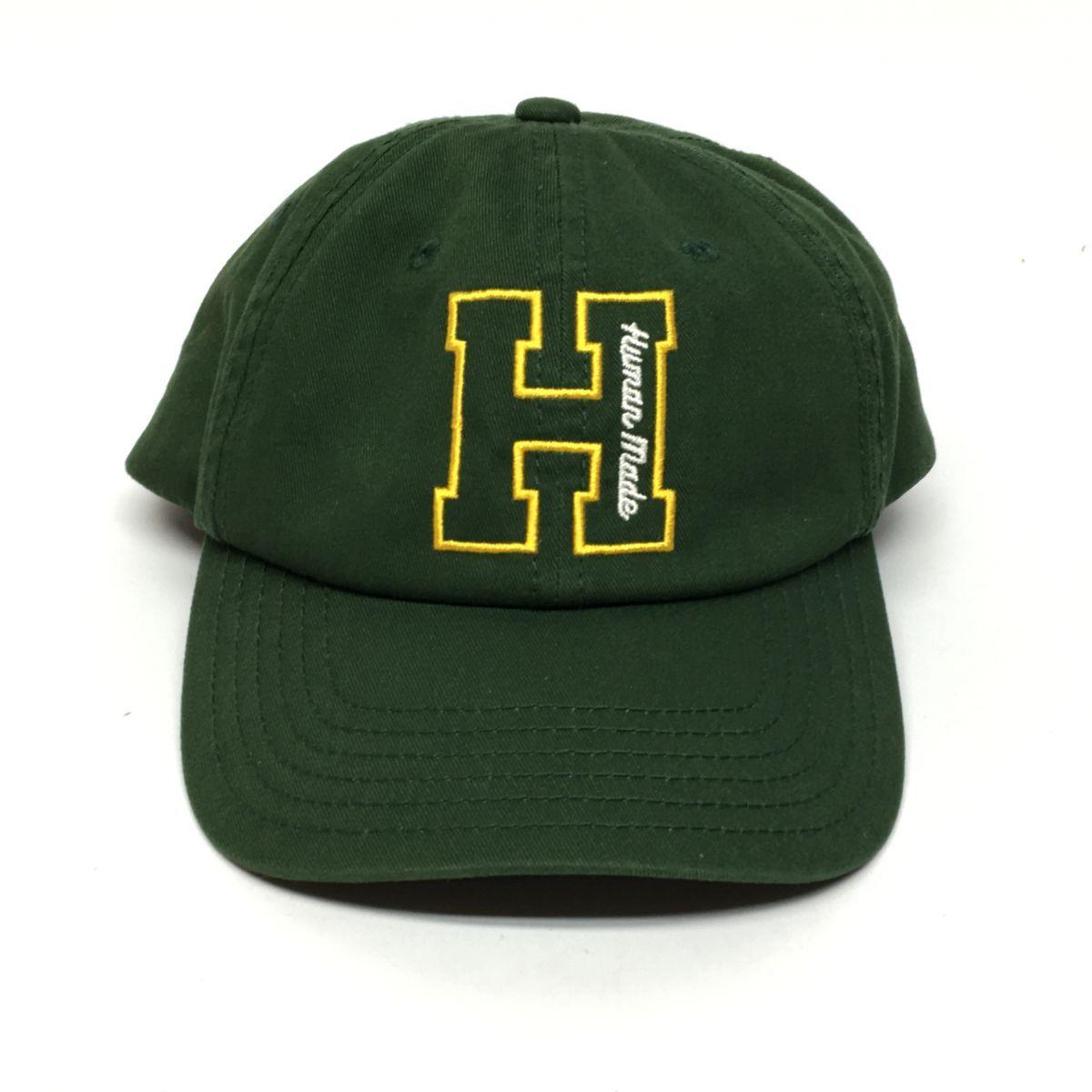 Used HUMAN MADE 6-PANEL TWILL HM28GD028 Cap Hat Green Green *Used [Tsuyama Store]