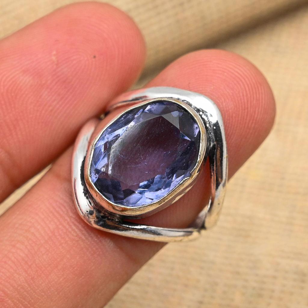 Atraktivní ručně vyráběné šperky z drahokamu iolit z masivního sterlingového stříbra 925 pro svatební dar