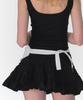 CRANK Frill Tiered Dress_Black