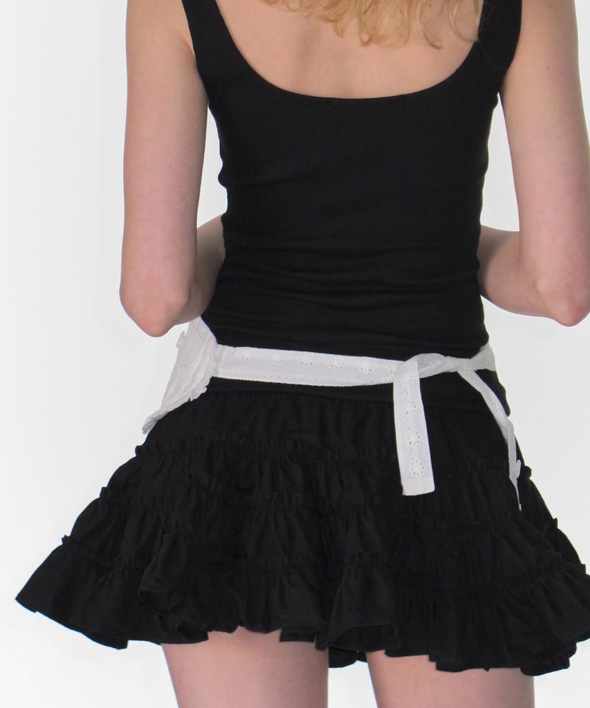 CRANK Frill Tiered Dress_Black